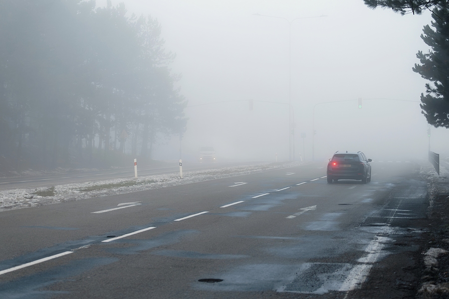 winter driving road condition